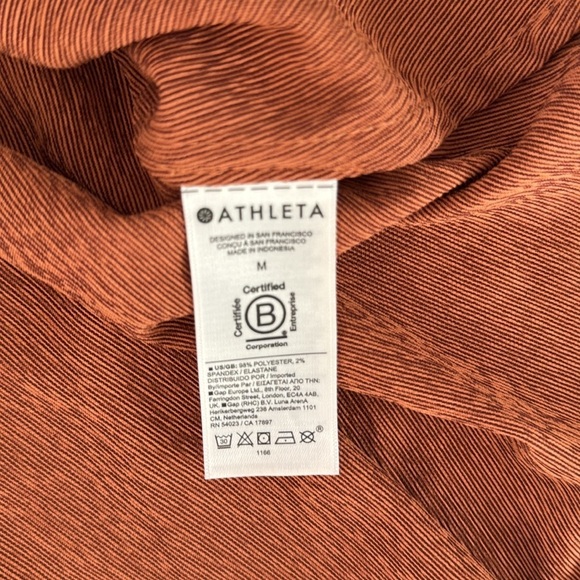 Athleta echo sleeves midi dress scoop neck lightweight brown sz Medium - Picture 5 of 5